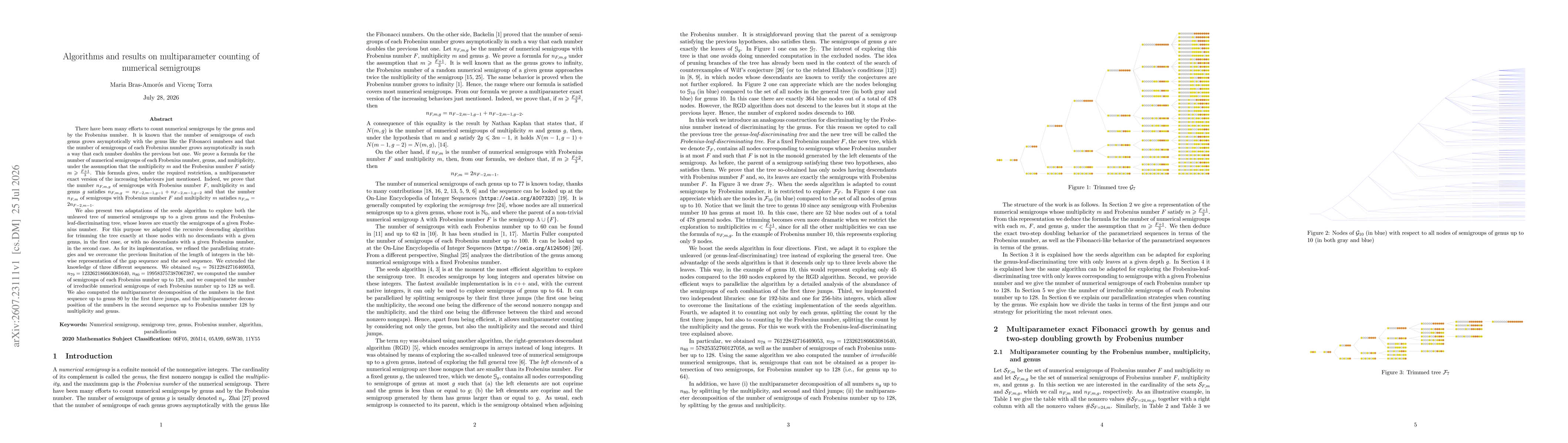 Thumbnail for Algorithms and results on multiparameter counting of numerical semigroups