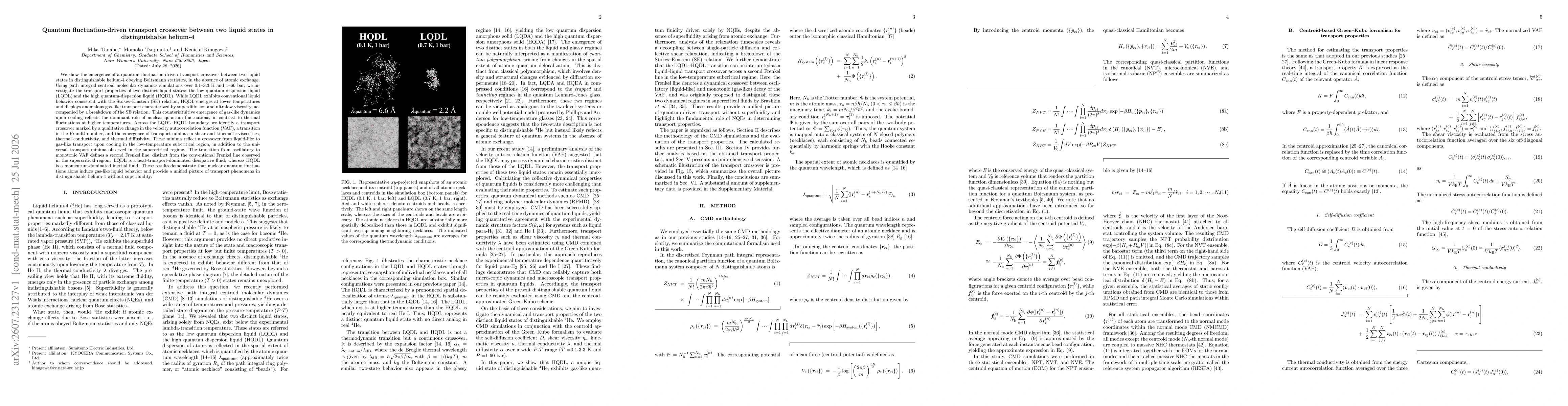 Thumbnail for Quantum fluctuation-driven transport crossover between two liquid states in distinguishable helium-4