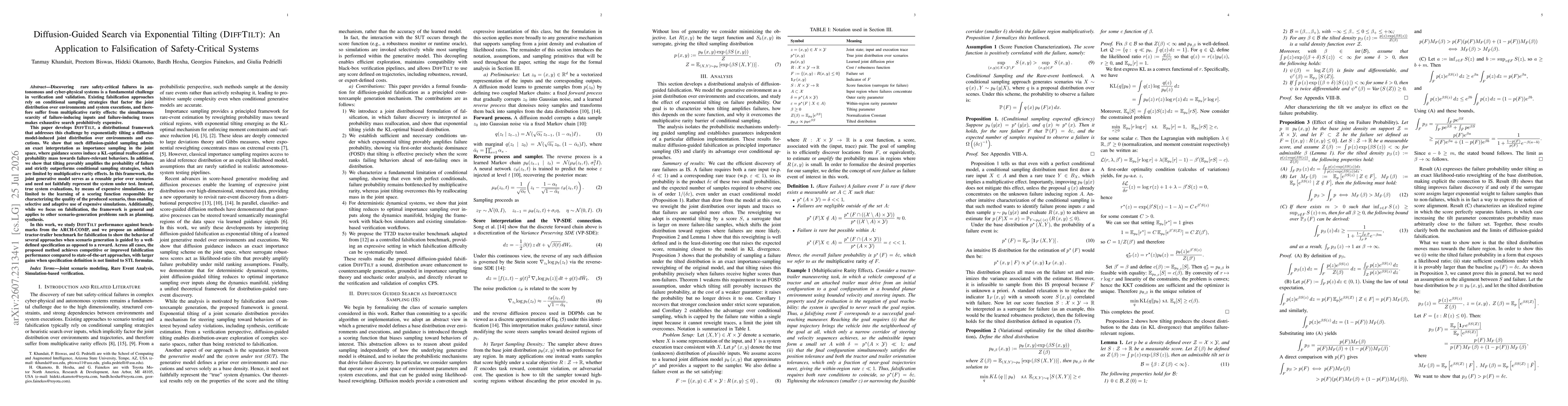Thumbnail for Diffusion-Guided Search via Exponential Tilting (DiffTilt): An Application to Falsification of Safety-Critical Systems