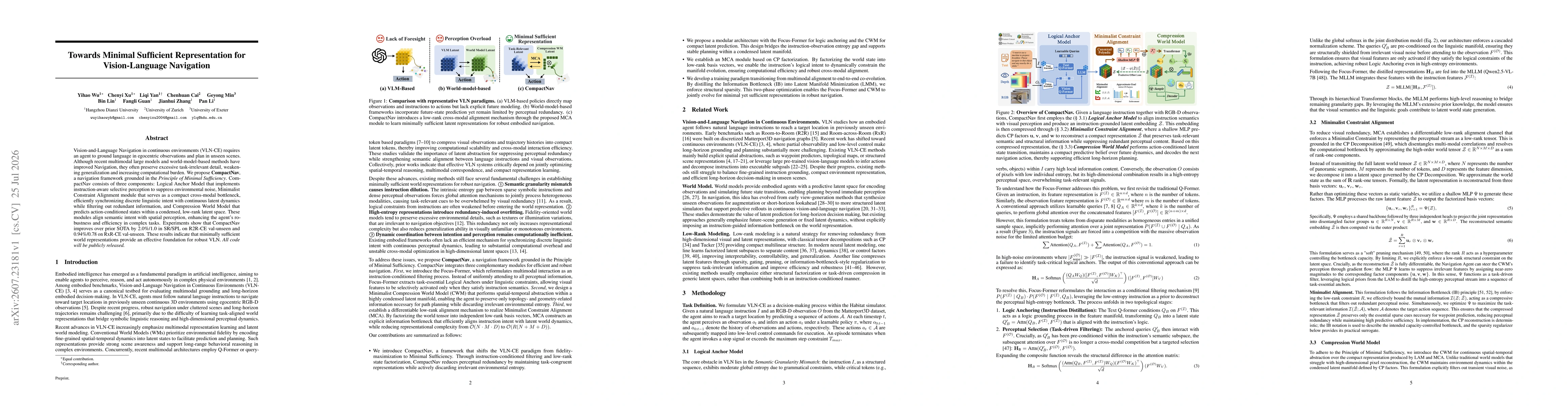 Thumbnail for Towards Dual-Brain Minimal Sufficient Representation for Vision-Language Navigation