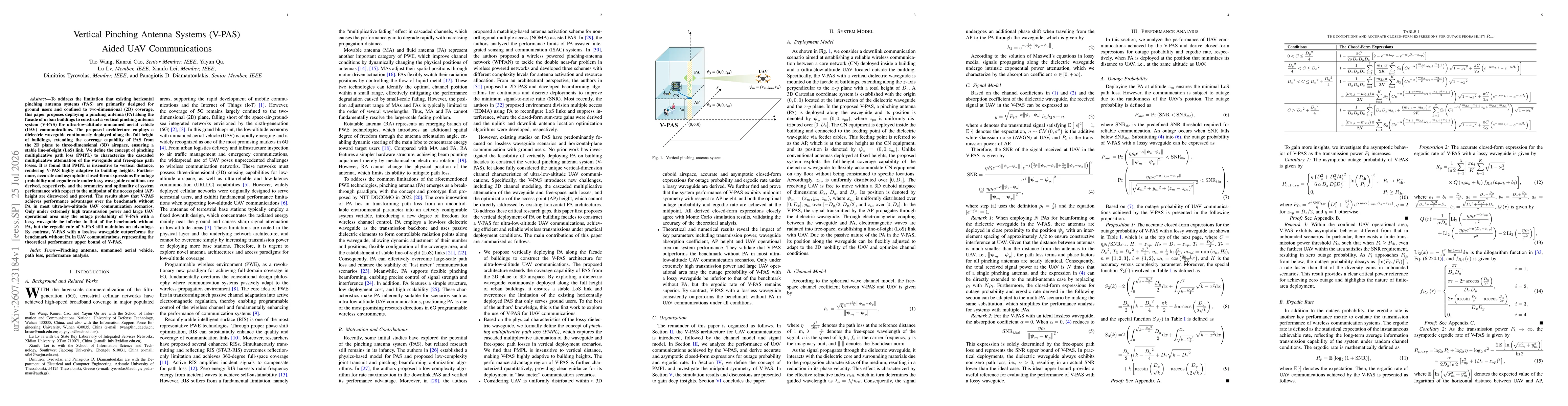 Thumbnail for Vertical Pinching Antenna Systems (V-PAS) Aided UAV Communications