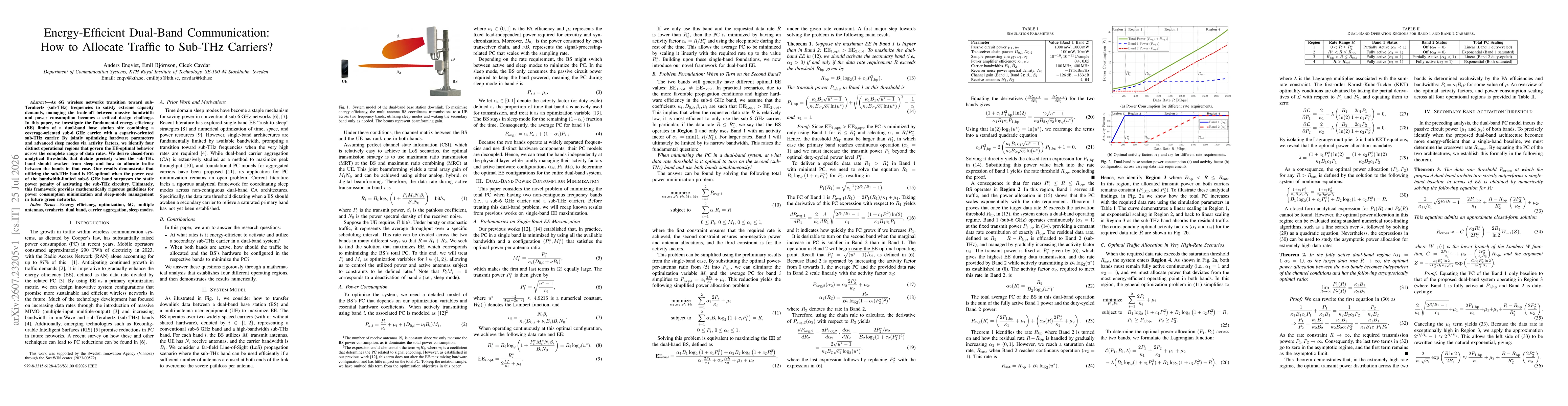 Thumbnail for Energy-Efficient Dual-Band Communication: How to Allocate Traffic to Sub-THz Carriers?