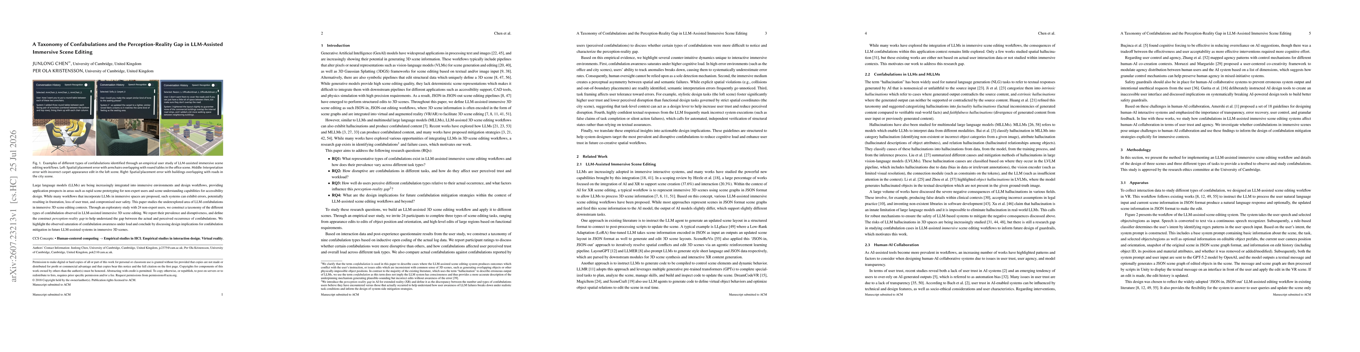 Thumbnail for A Taxonomy of Confabulations and the Perception-Reality Gap in LLM-Assisted Immersive Scene Editing