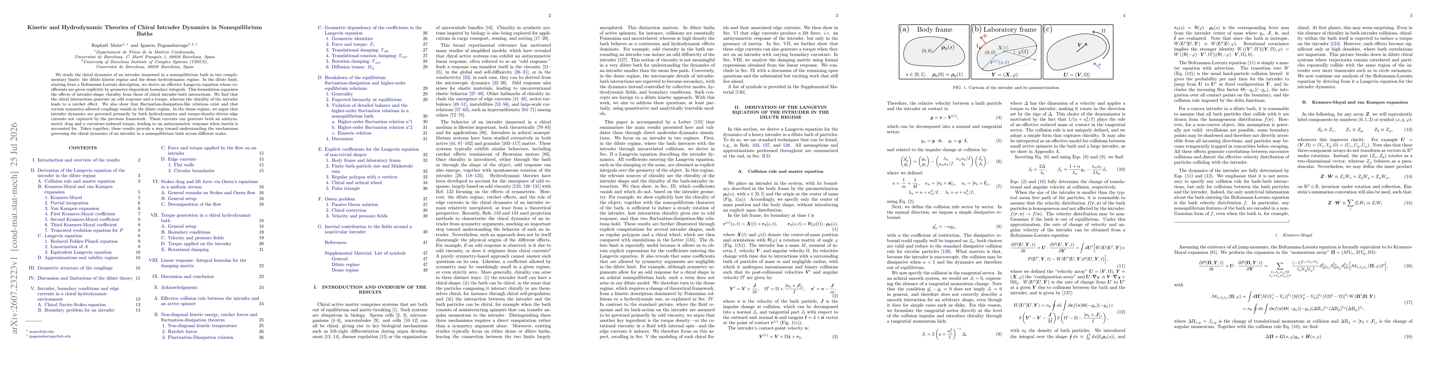Thumbnail for Kinetic and Hydrodynamic Theories of Chiral Intruder Dynamics in Nonequilibrium Baths