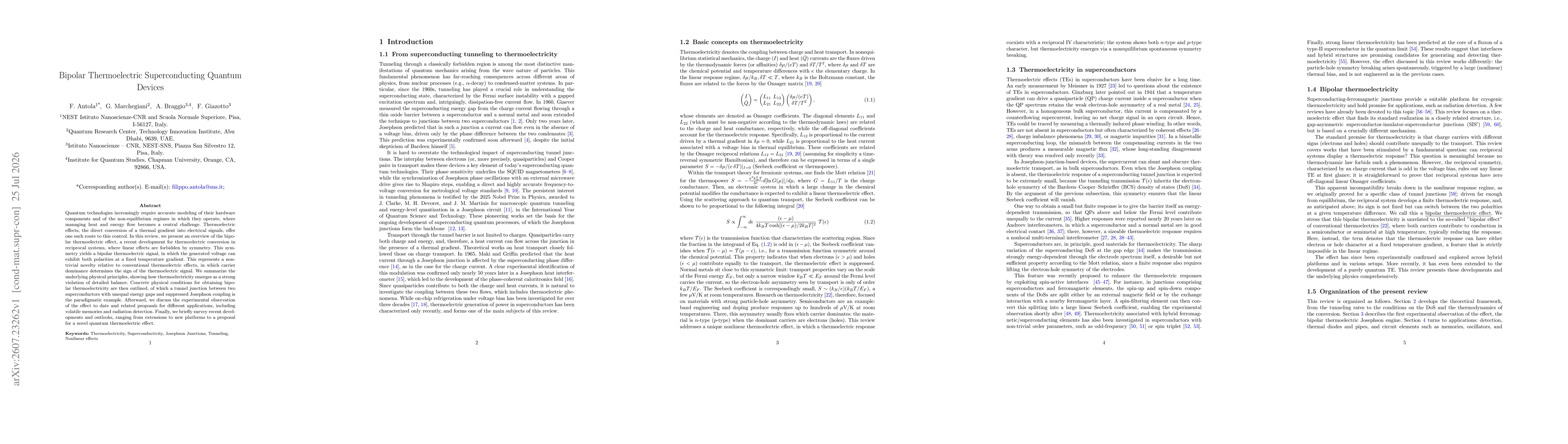 Thumbnail for Bipolar Thermoelectric Superconducting Quantum Devices