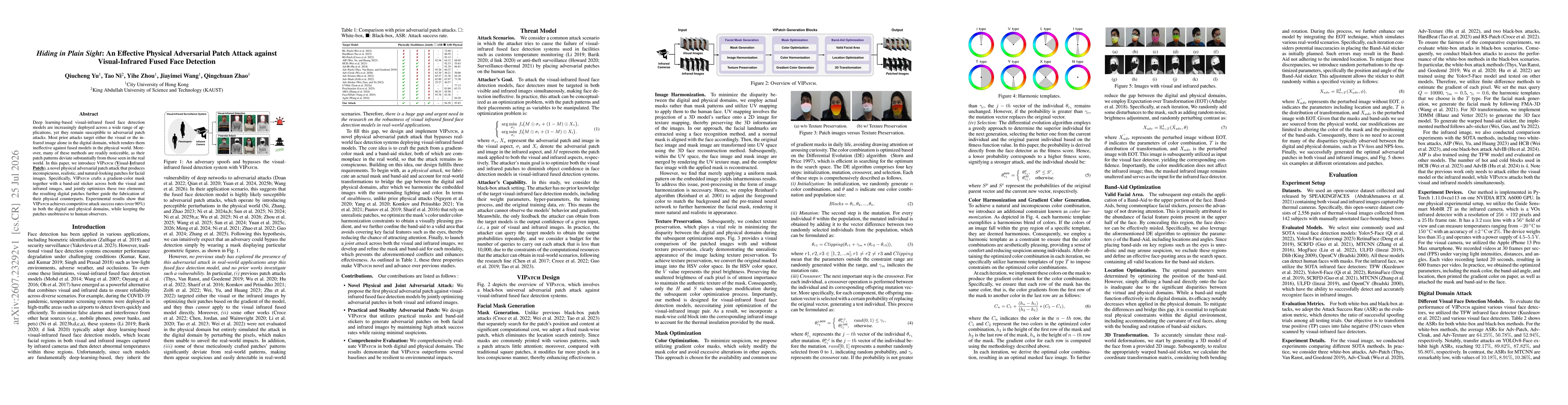Thumbnail for Hiding in Plain Sight: An Effective Physical Adversarial Patch Attack against Visual-Infrared Fused Face Detection