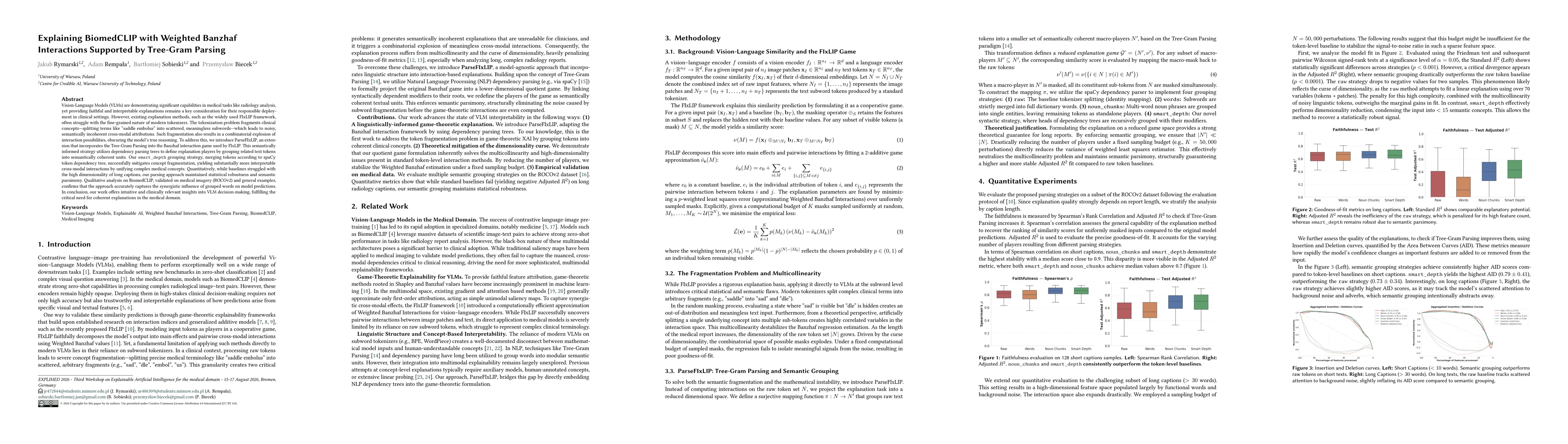 Thumbnail for Explaining BiomedCLIP with Weighted Banzhaf Interactions Supported by Tree-Gram Parsing