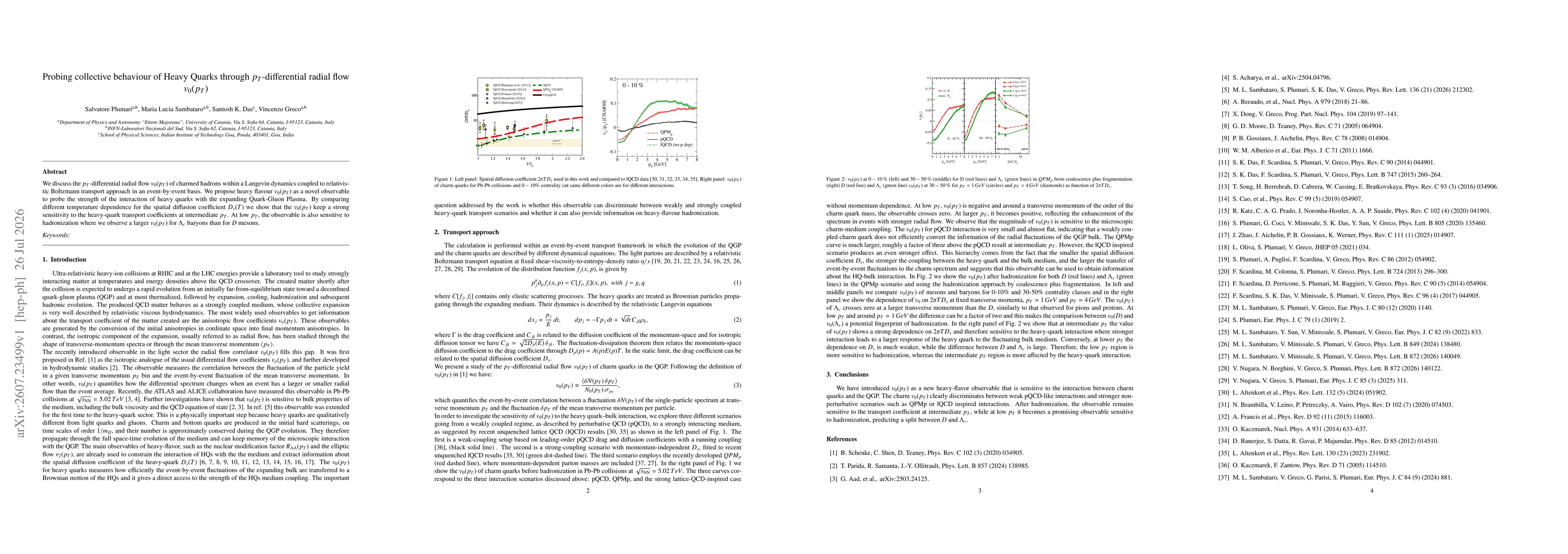 Thumbnail for Probing collective behaviour of Heavy Quarks through $p_T$-differential radial flow $v_0(p_T)$