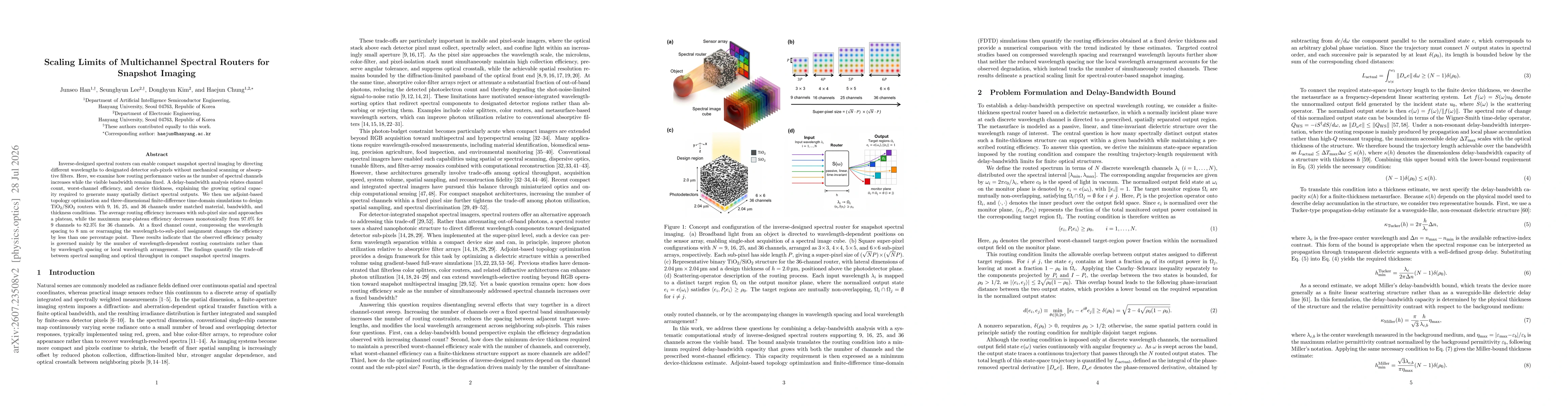 Thumbnail for Scaling Limits of Multichannel Spectral Routers for Snapshot Imaging