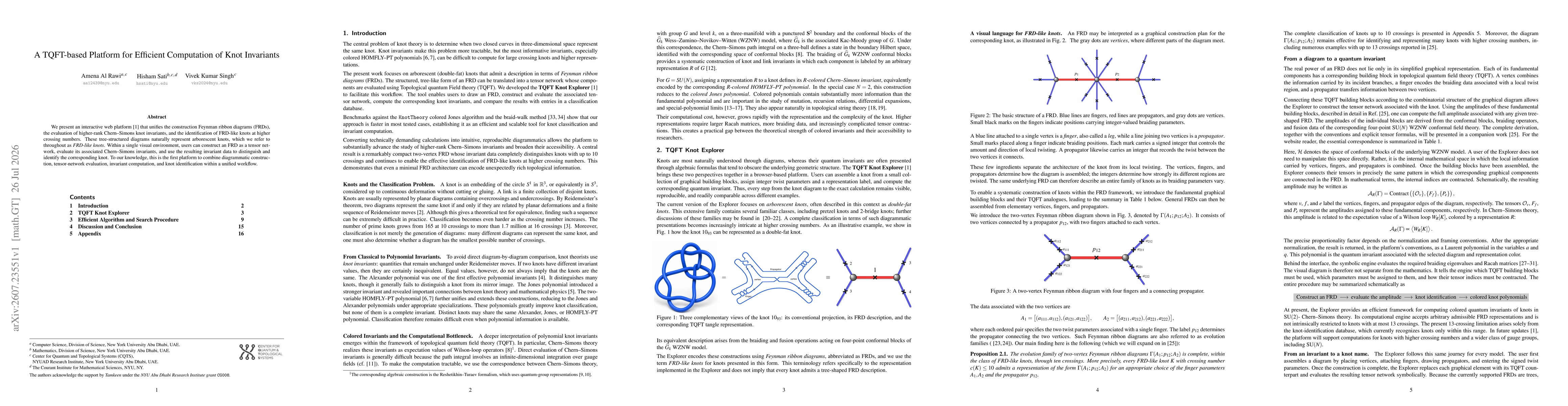 Thumbnail for A TQFT-based Platform for Efficient Computation of Knot Invariants