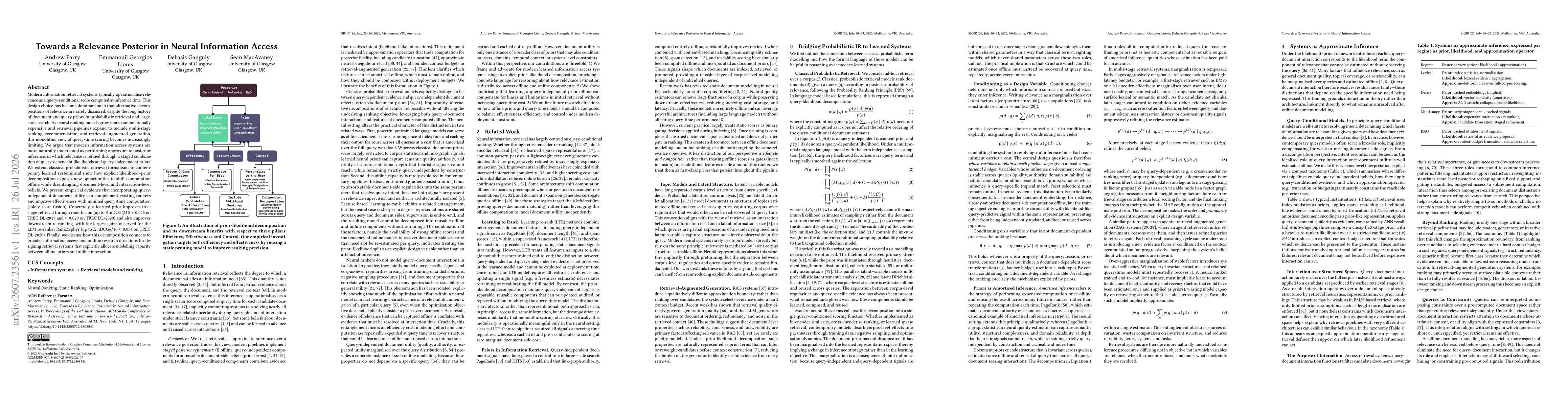 Thumbnail for Towards a Relevance Posterior in Neural Information Access