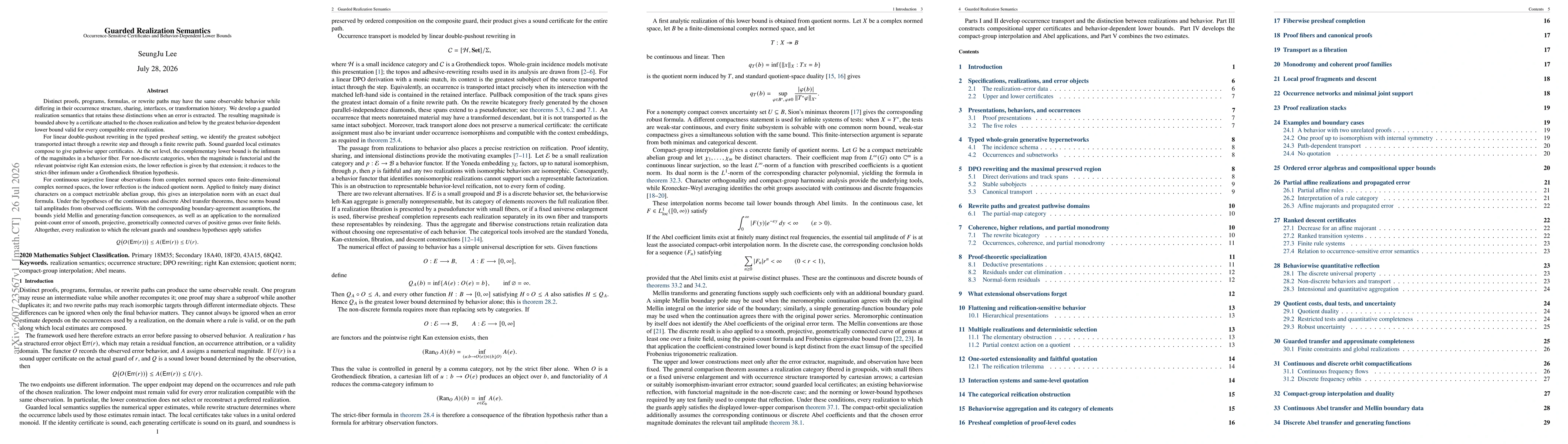 Thumbnail for Guarded Realization Semantics: Occurrence-Sensitive Certificates and Behavior-Dependent Lower Bounds