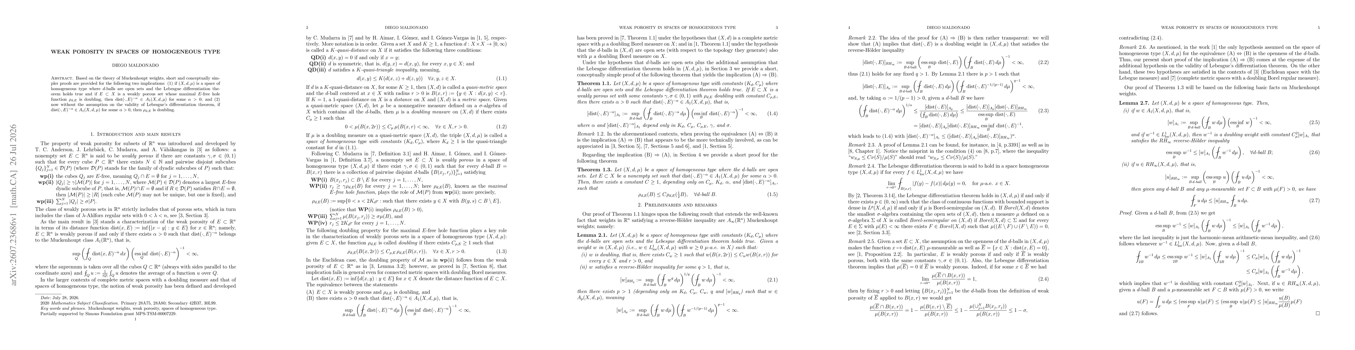Thumbnail for Weak porosity in spaces of homogeneous type