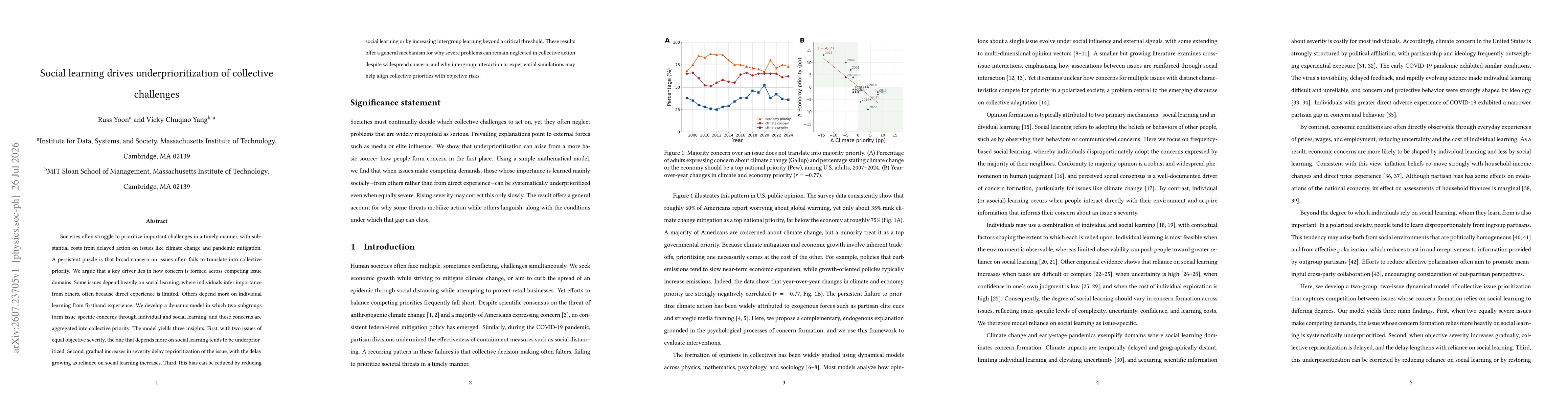 Thumbnail for Social learning drives underprioritization of collective challenges