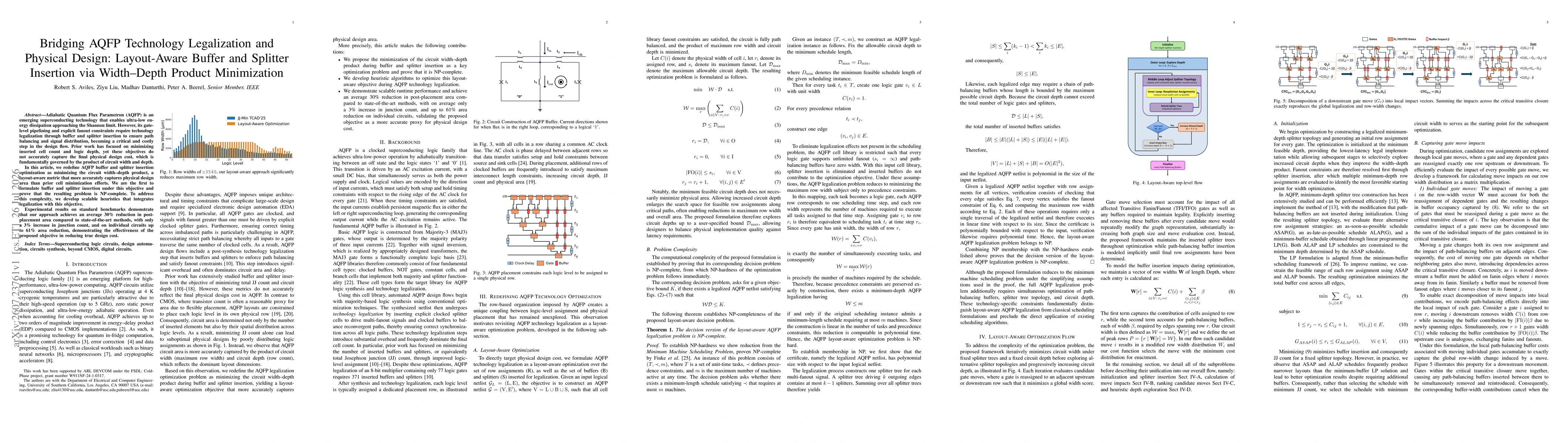 Thumbnail for Bridging AQFP Technology Legalization and Physical Design: Layout-Aware Buffer and Splitter Insertion via Width--Depth Product Minimization