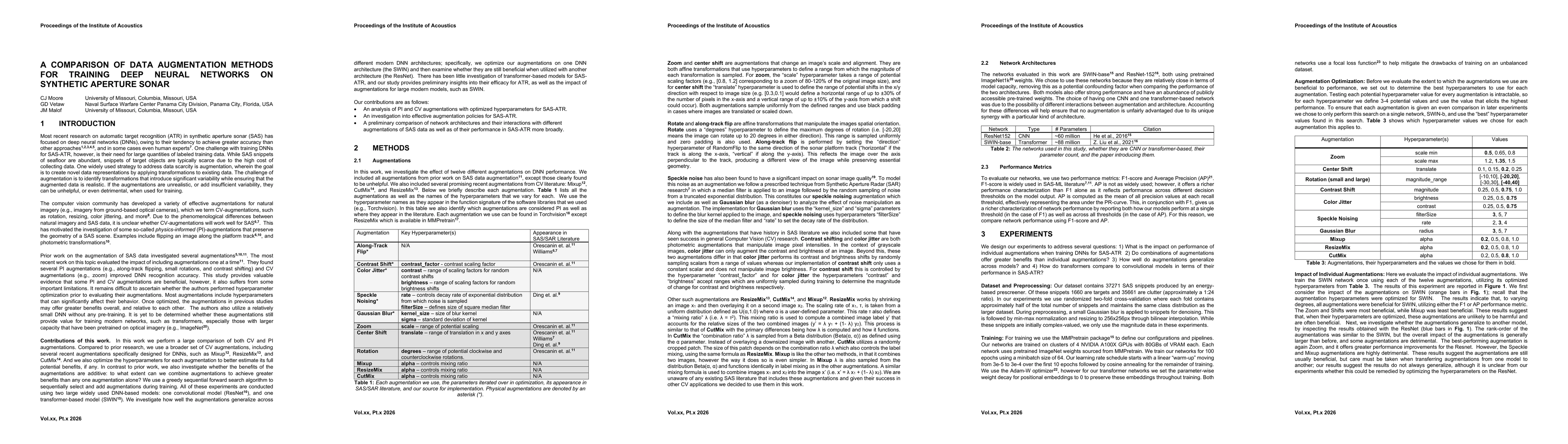 Thumbnail for A Comparison of Data Augmentation Methods for Training Deep Neural Networks on Synthetic Aperture Sonar