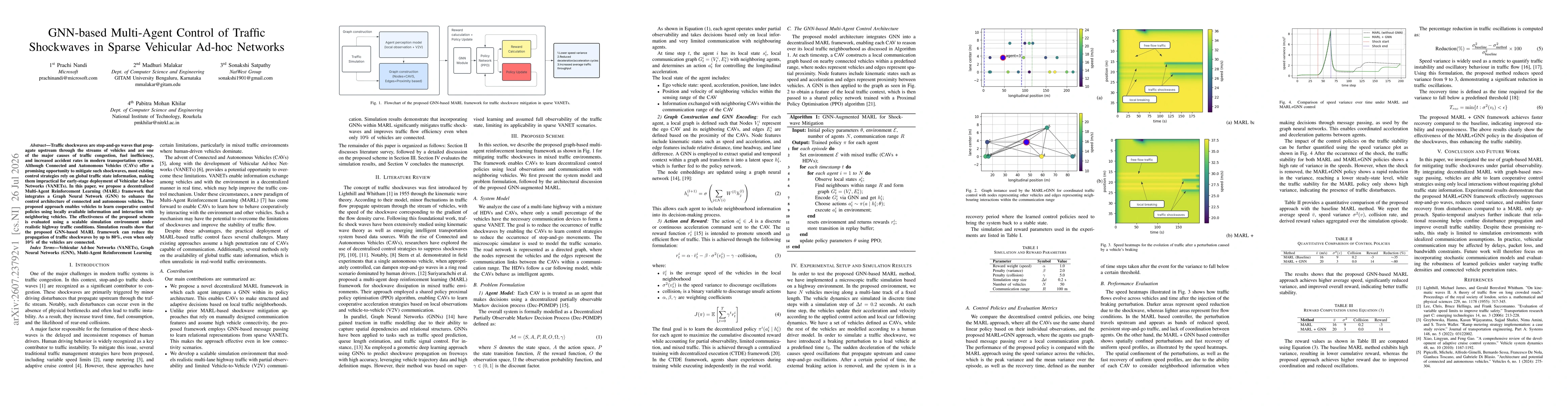 Thumbnail for GNN-based Multi-Agent Control of Traffic Shockwaves in Sparse Vehicular Ad-hoc Networks