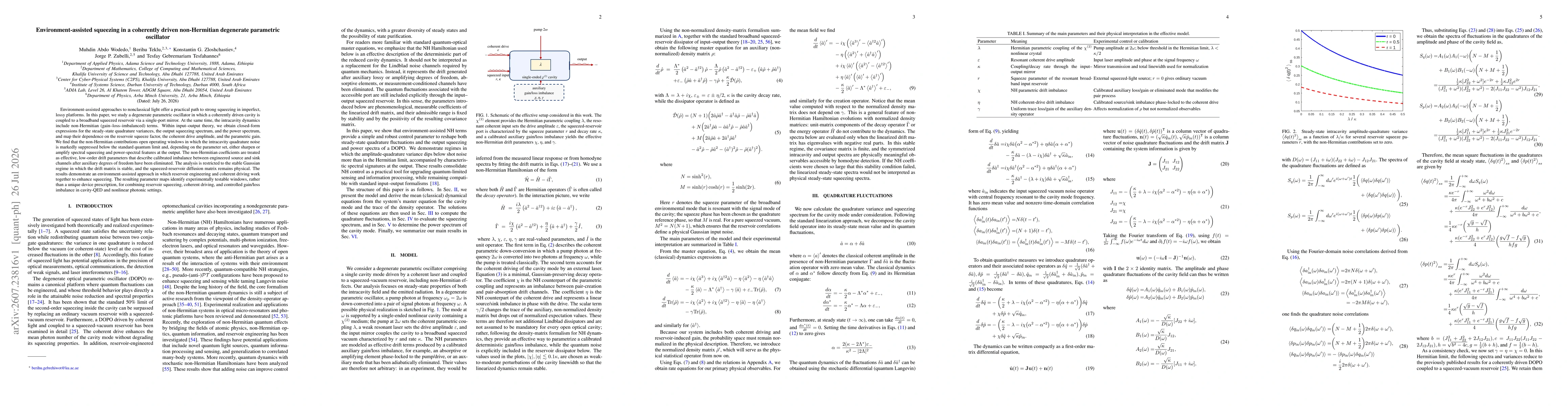 Thumbnail for Environment-assisted squeezing in a coherently driven non-Hermitian degenerate parametric oscillator