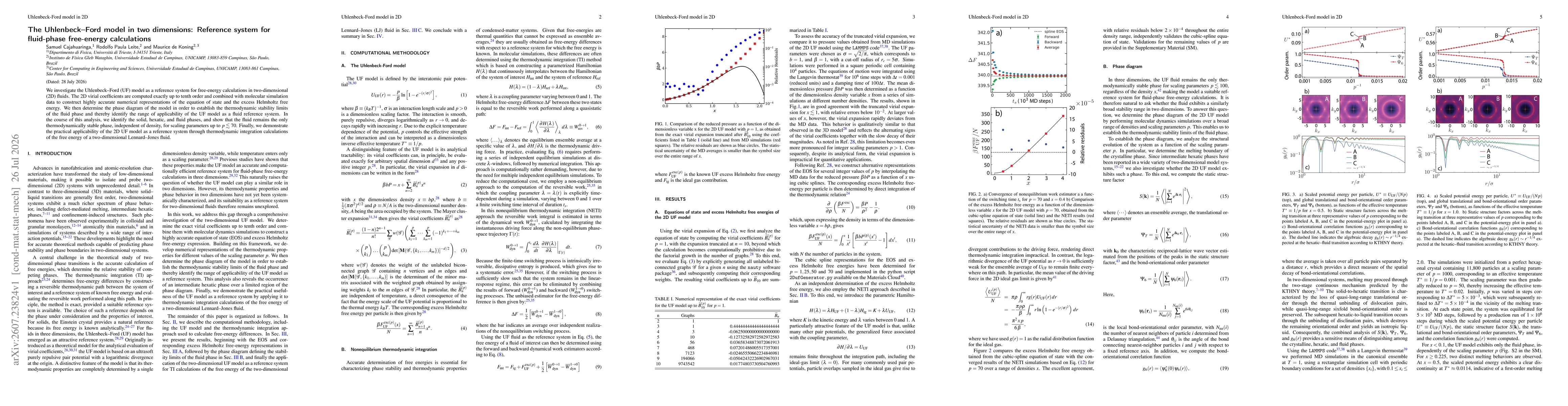 Thumbnail for The Uhlenbeck-Ford model in two dimensions: Reference system for fluid-phase free-energy calculations