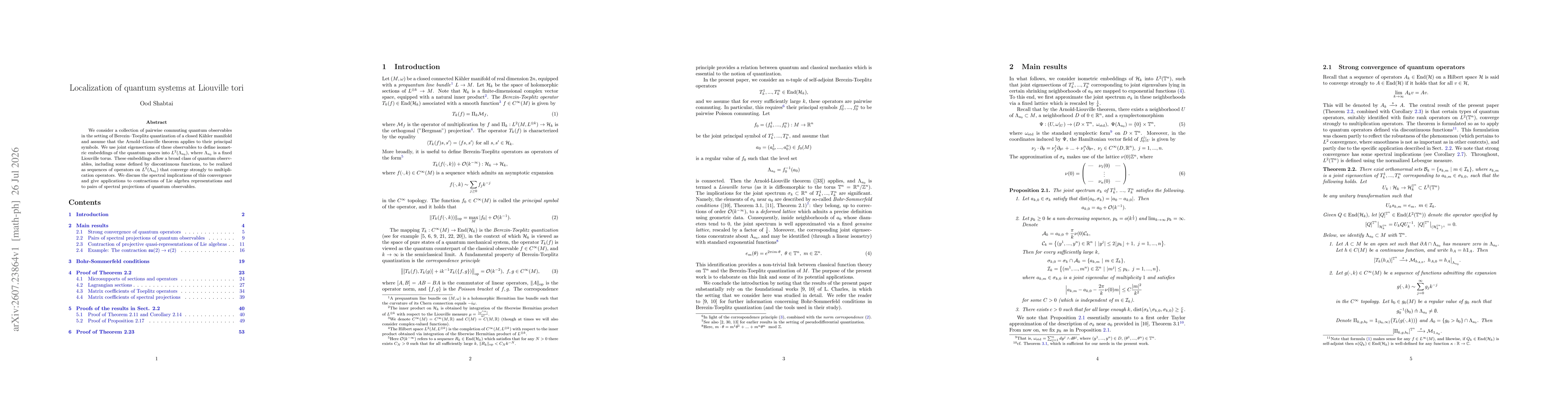Thumbnail for Localization of quantum systems at Liouville tori
