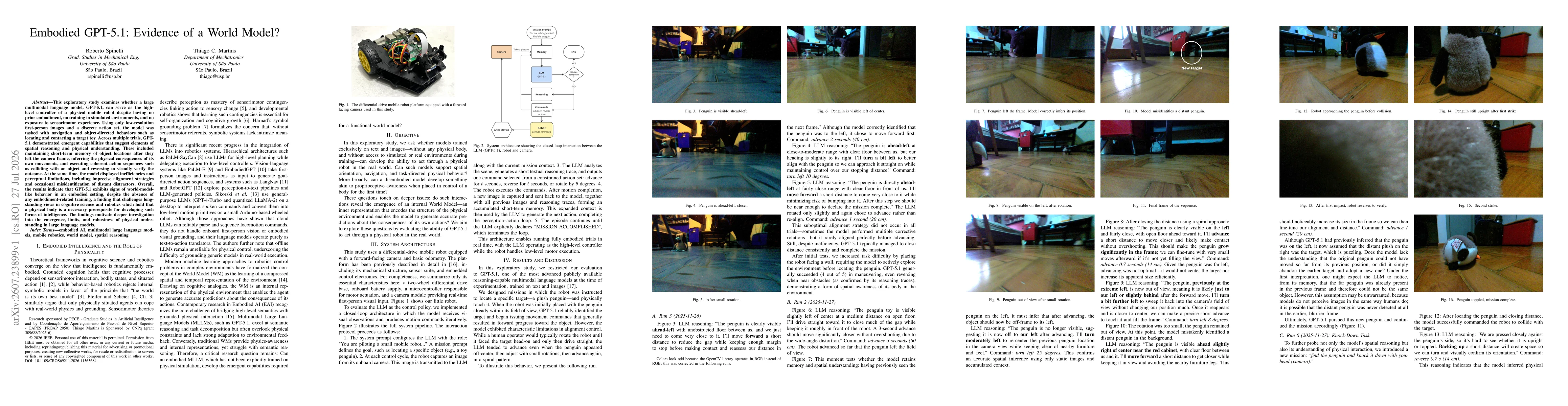 Thumbnail for Embodied GPT-5.1: Evidence of a World Model?