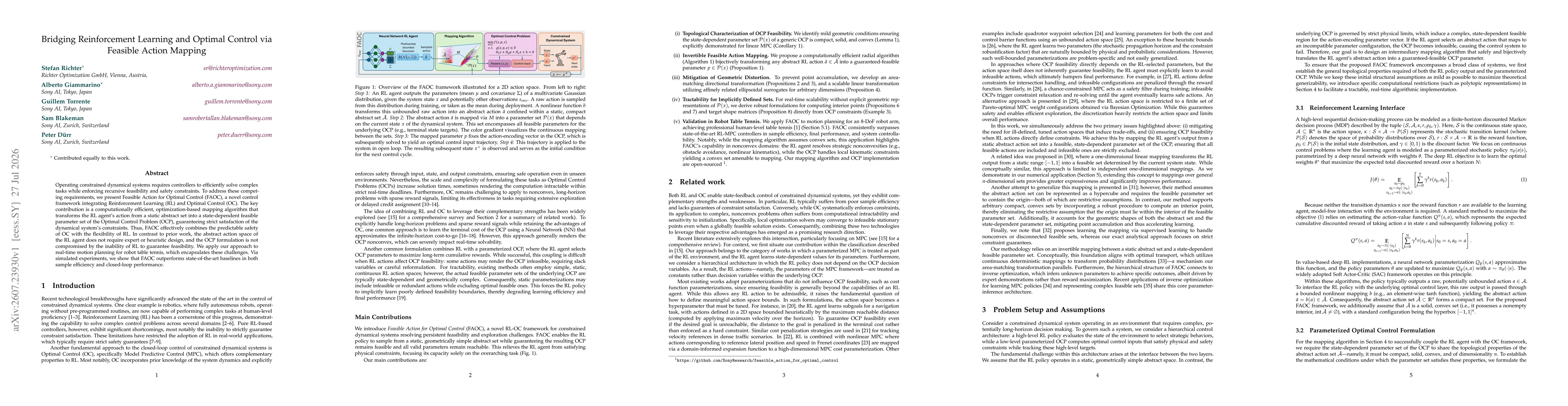 Thumbnail for Bridging Reinforcement Learning and Optimal Control via Feasible Action Mapping