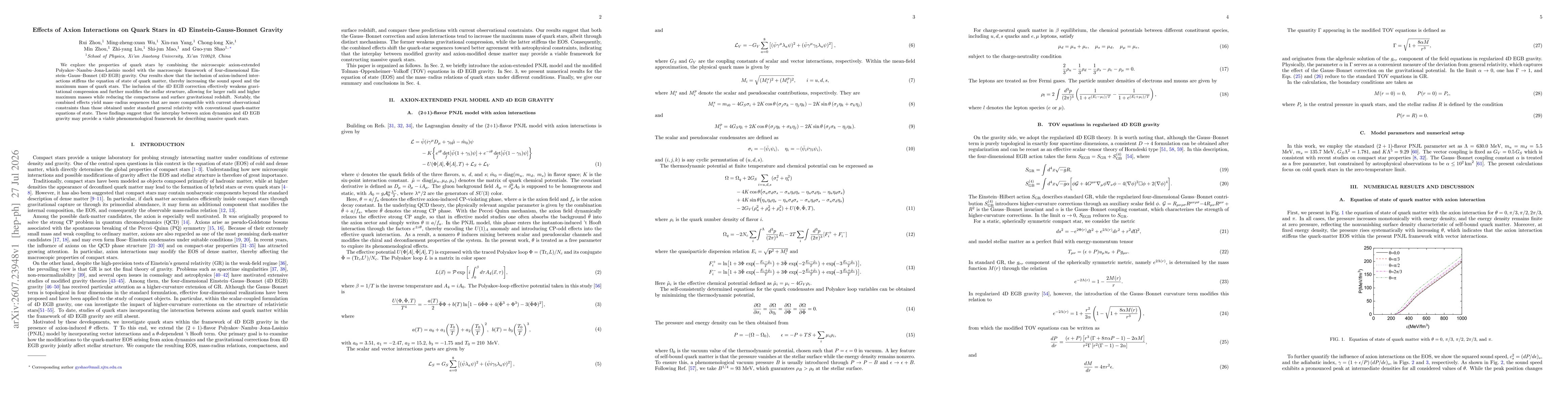 Thumbnail for Effects of Axion Interactions on Quark Stars in 4D Einstein-Gauss-Bonnet Gravity