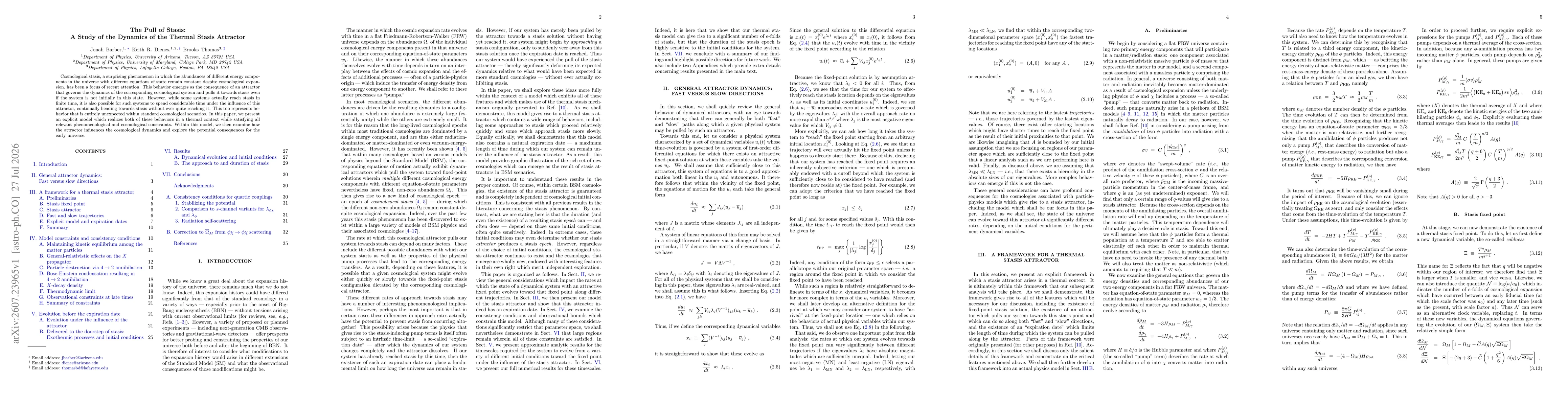 Thumbnail for The Pull of Stasis: A Study of the Dynamics of the Thermal Stasis Attractor