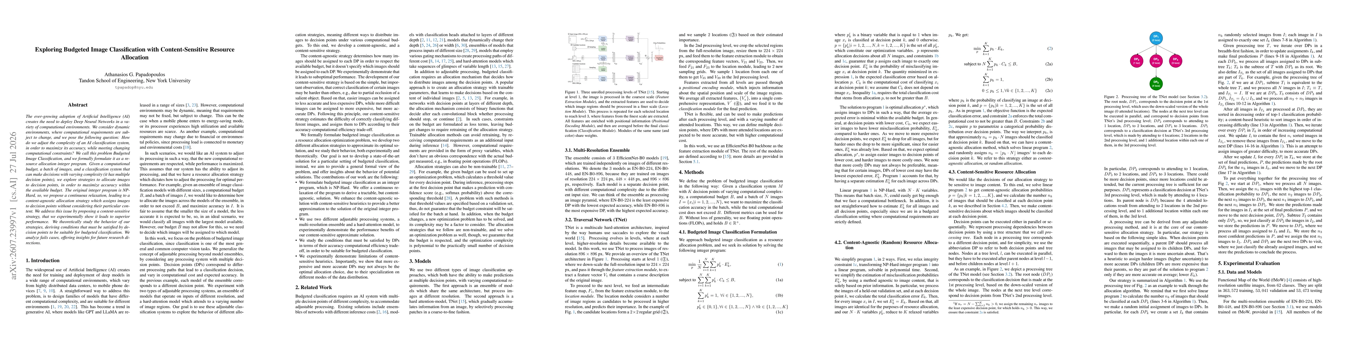 Thumbnail for Exploring Budgeted Image Classification with Content-Sensitive Resource Allocation