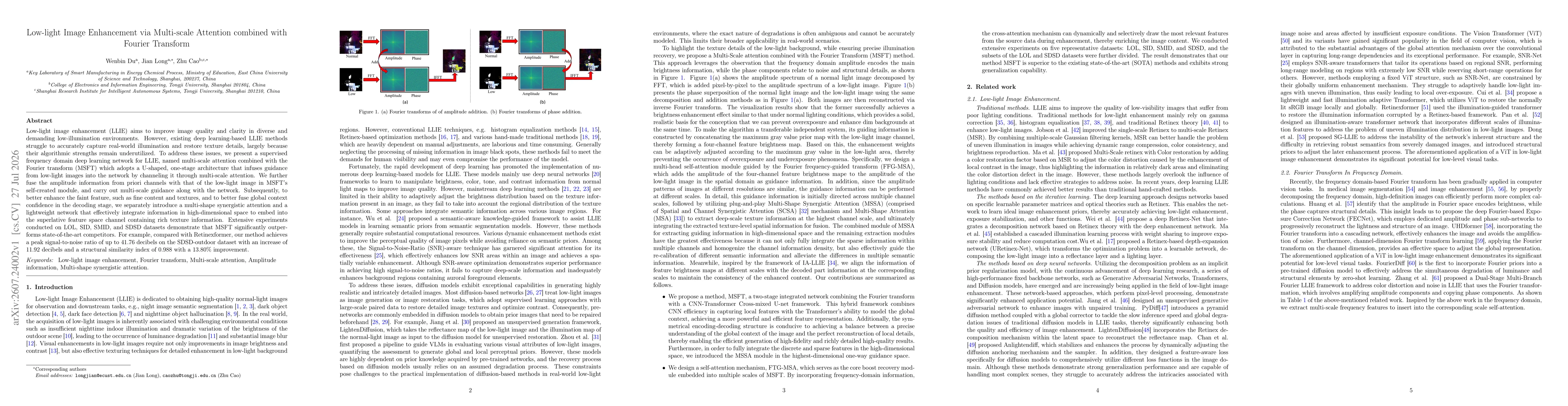 Thumbnail for Low-light Image Enhancement via Multi-scale Attention combined with Fourier Transform