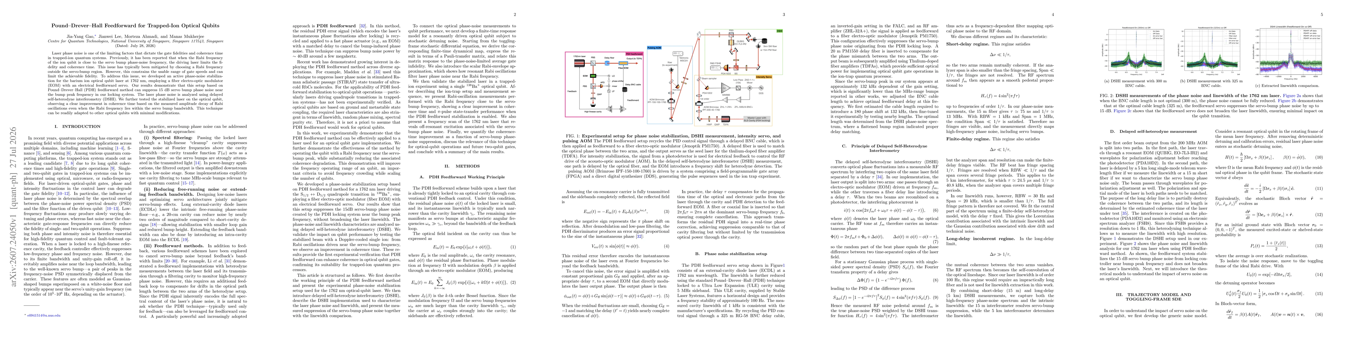 Thumbnail for Pound-Drever-Hall Feedforward for Trapped-Ion Optical Qubits