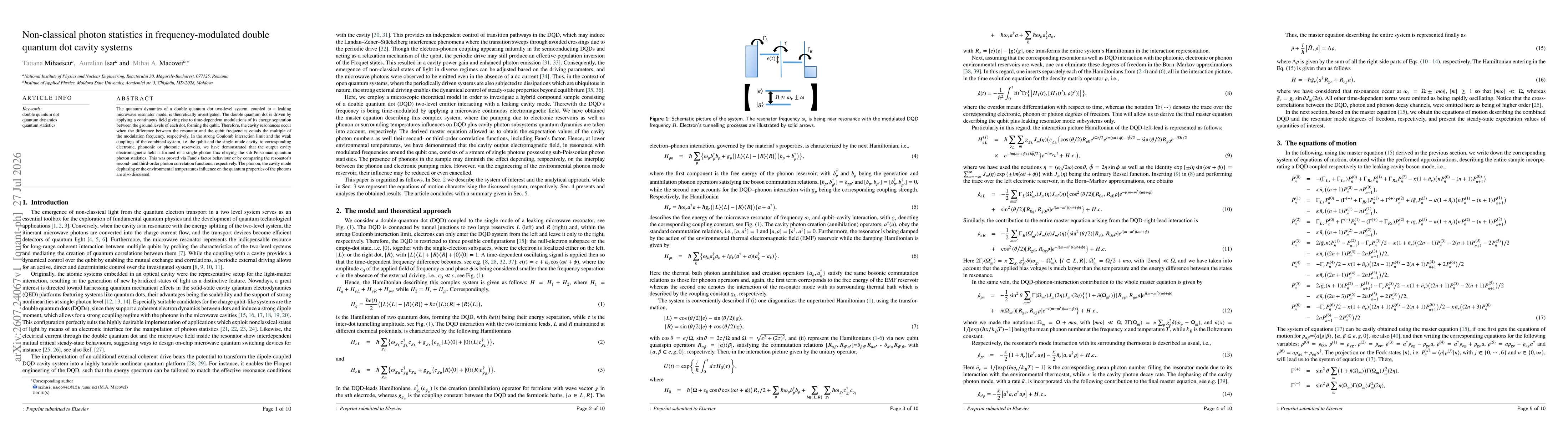 Thumbnail for Non-classical photon statistics in frequency-modulated double quantum dot cavity systems