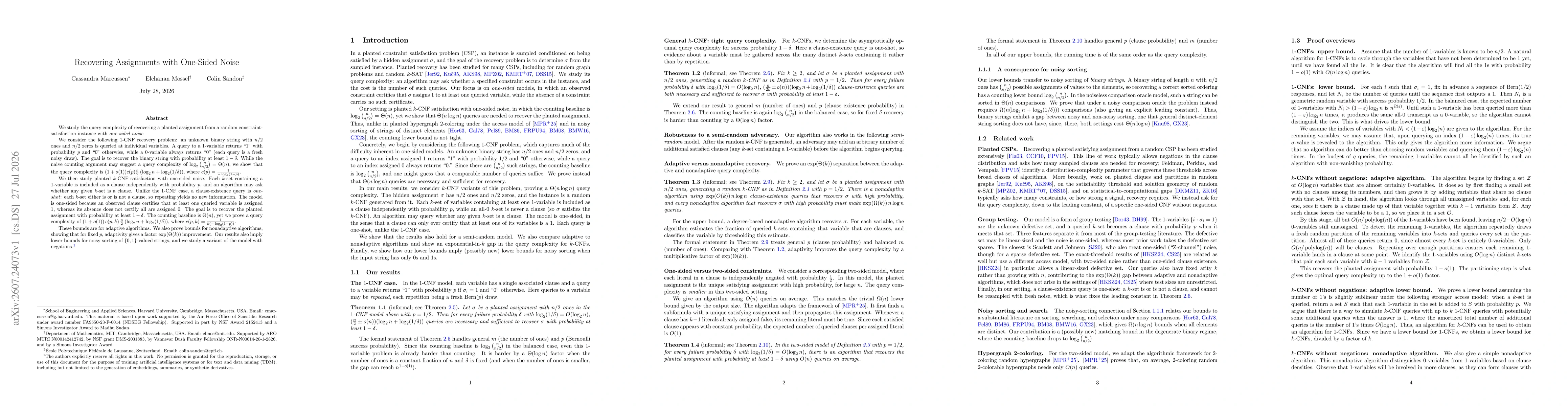 Thumbnail for Recovering Assignments with One-Sided Noise