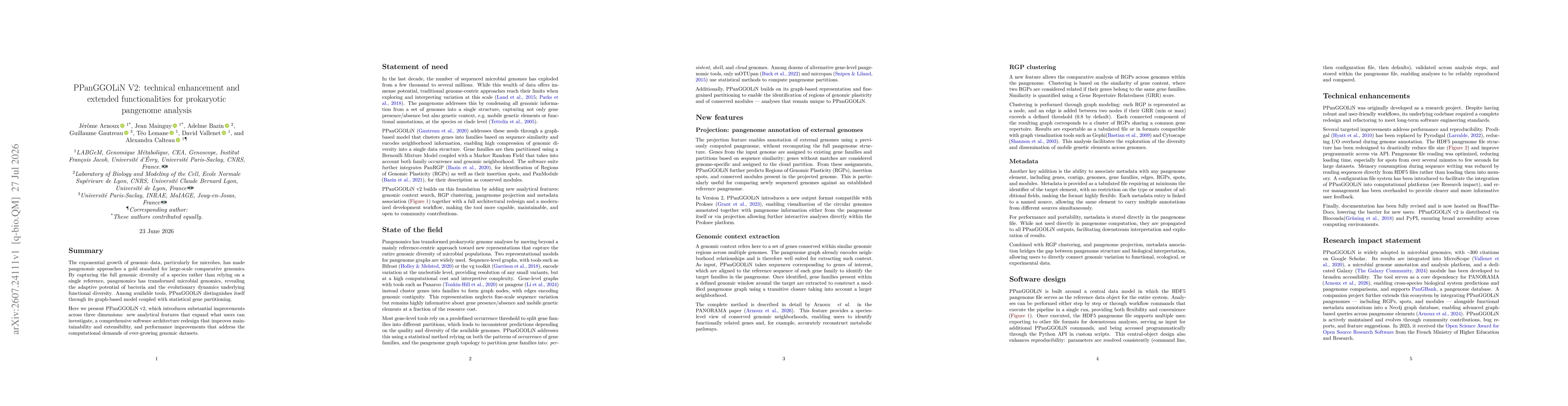 Thumbnail for PPanGGOLiN V2: technical enhancement and extended functionalities for prokaryotic pangenome analysis