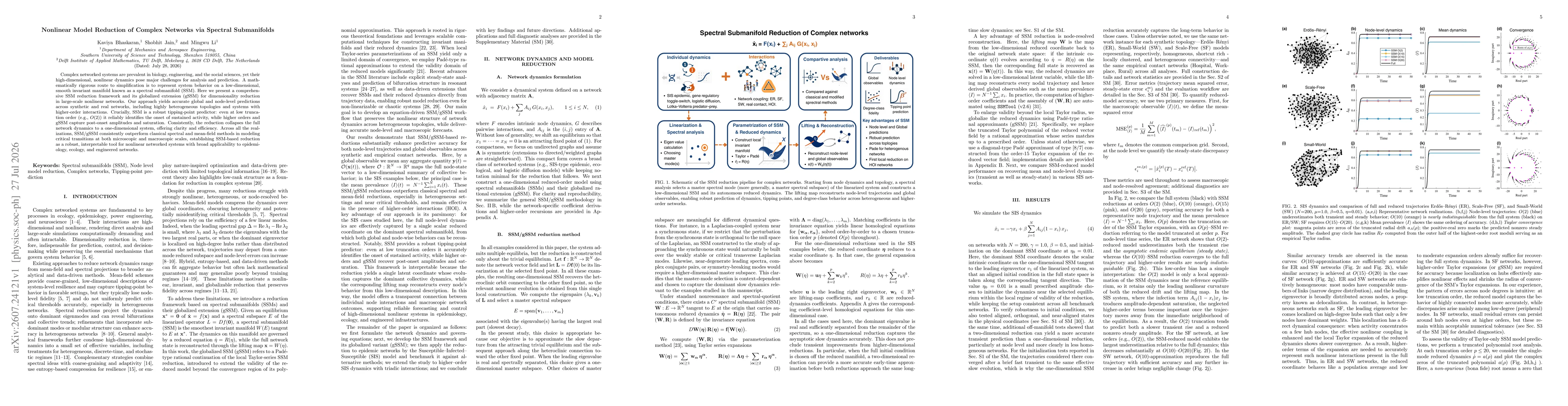 Thumbnail for Nonlinear Model Reduction of Complex Networks via Spectral Submanifolds