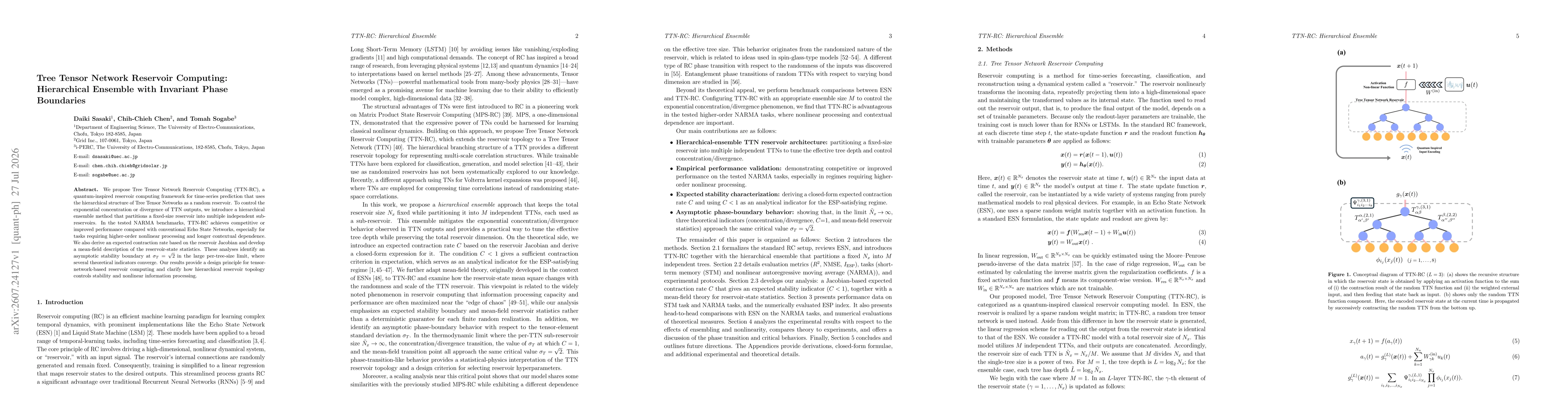 Thumbnail for Tree Tensor Network Reservoir Computing: Hierarchical Ensemble with Invariant Phase Boundaries