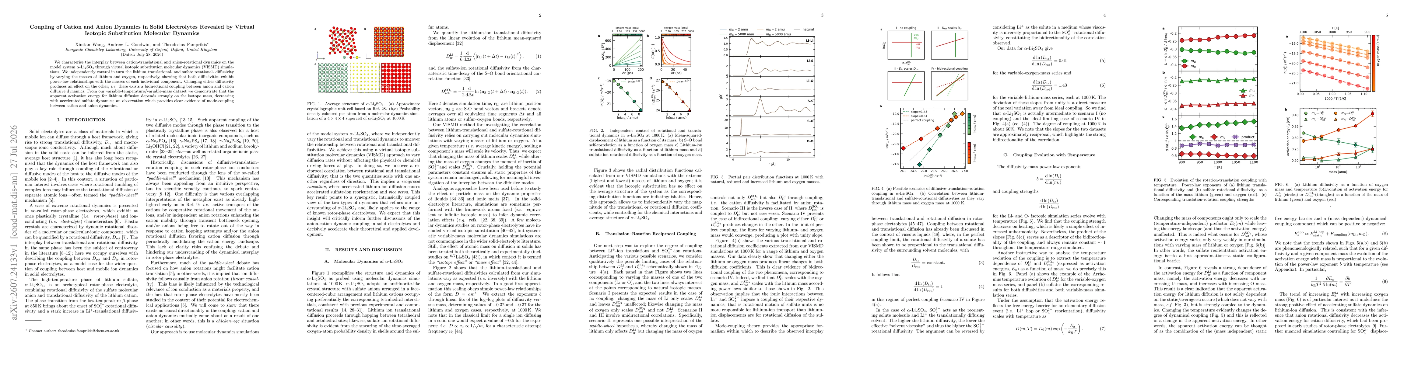 Thumbnail for Coupling of Cation and Anion Dynamics in Solid Electrolytes Revealed by Virtual Isotopic Substitution Molecular Dynamics