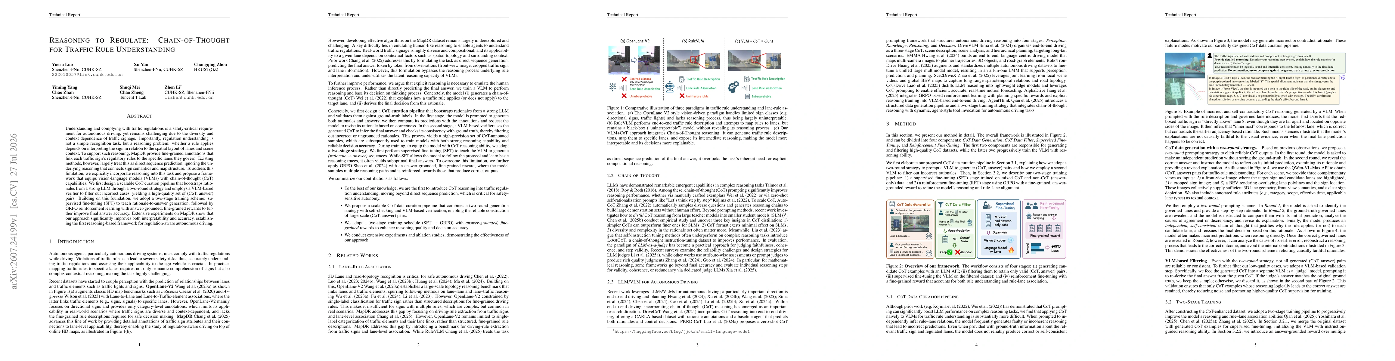 Thumbnail for Reasoning to Regulate: Chain-of-Thought for Traffic Rule Understanding