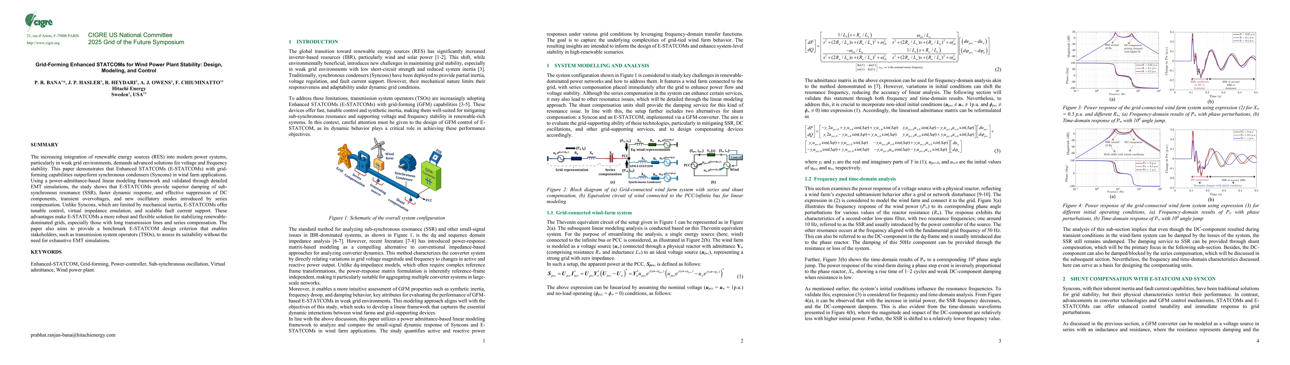 Thumbnail for Grid-Forming Enhanced STATCOMs for Wind Power Plant Stability: Design, Modeling, and Control