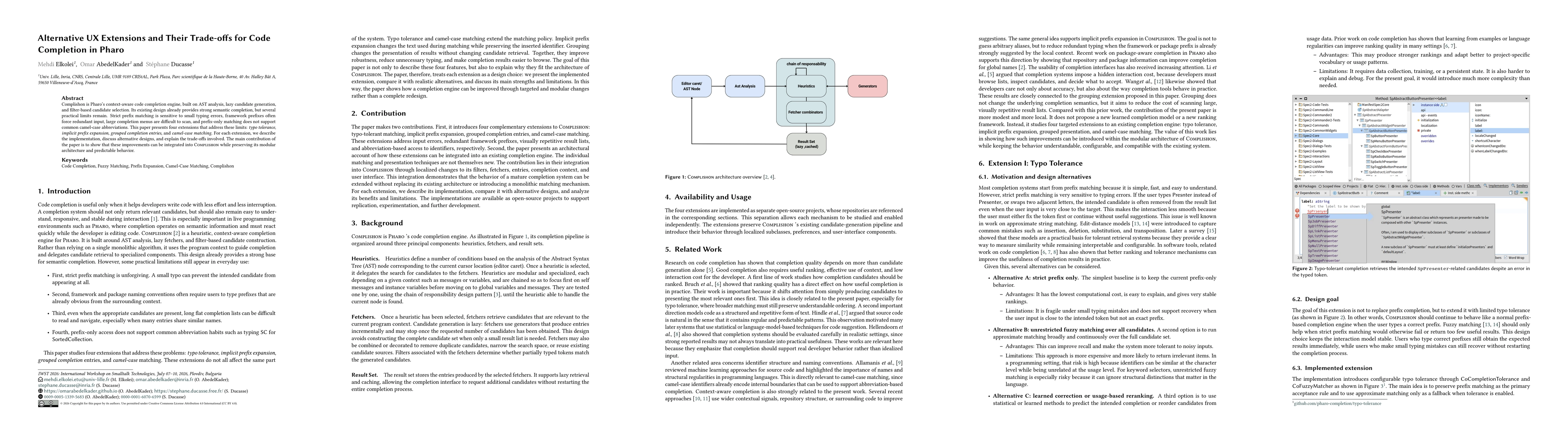Thumbnail for Alternative UX Extensions and Their Trade-offs for Code Completion in Pharo