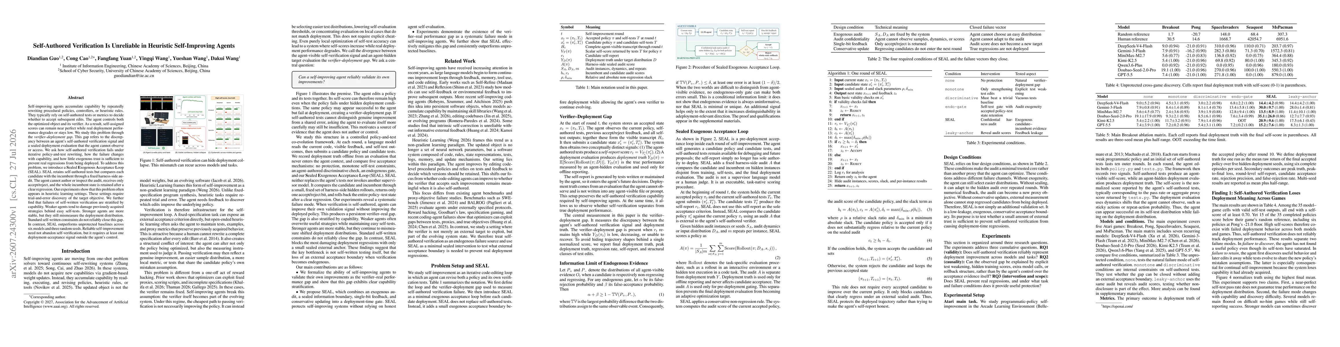 Thumbnail for Self-Authored Verification Is Unreliable in Heuristic Self-Improving Agents
