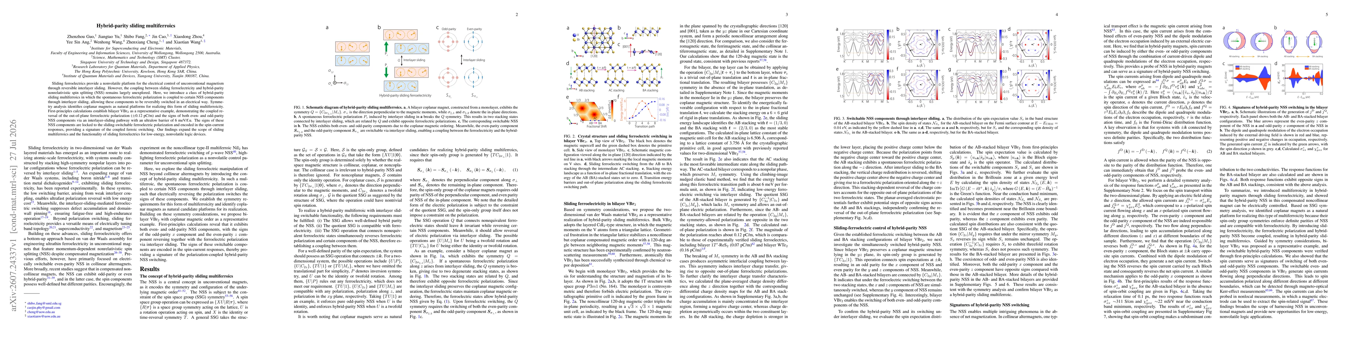 Thumbnail for Hybrid-parity sliding multiferroics