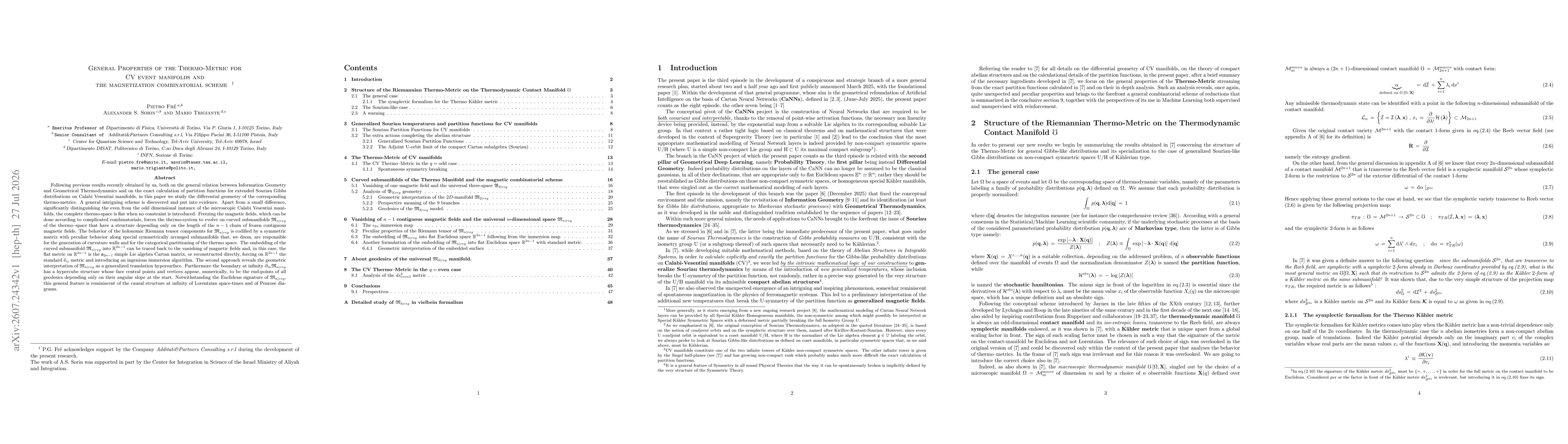 Thumbnail for General Properties of the Thermo-Metric for CV event manifolds and the magnetization combinatorial scheme