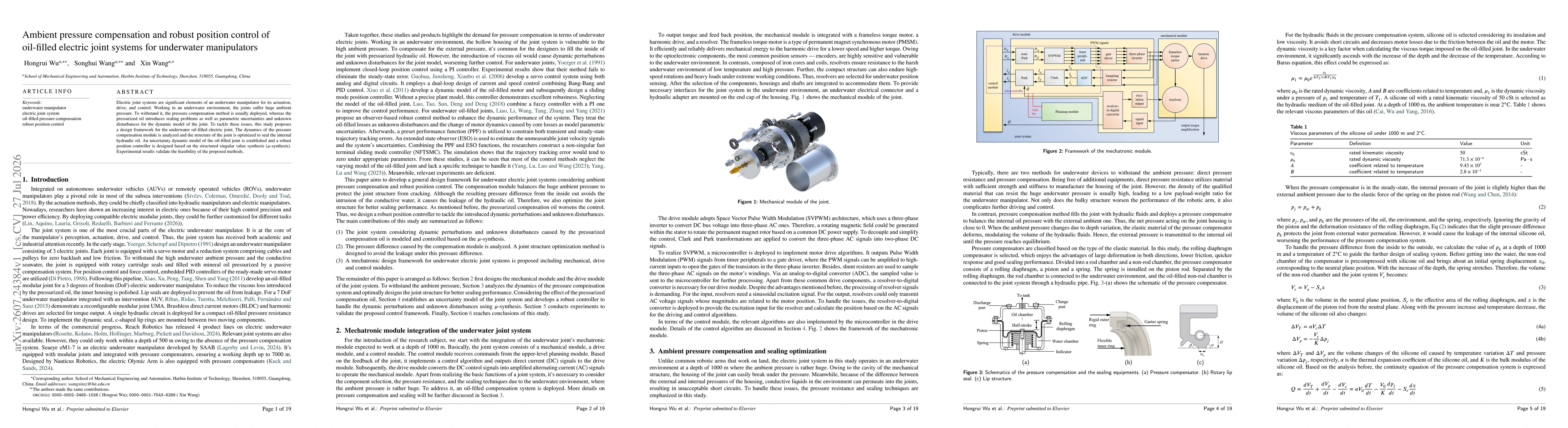 Thumbnail for Ambient pressure compensation and robust position control of oil-filled electric joint systems for underwater manipulators