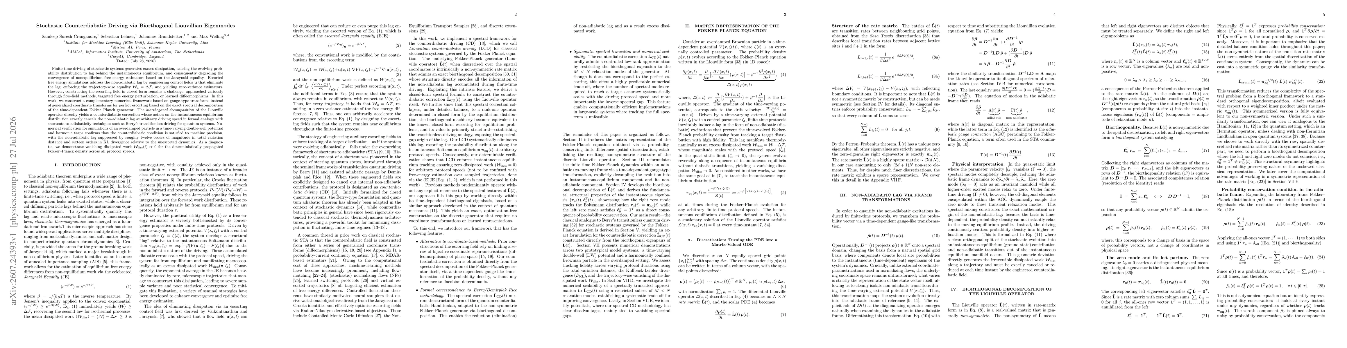 Thumbnail for Stochastic Counterdiabatic Driving via Biorthogonal Liouvillian Eigenmodes