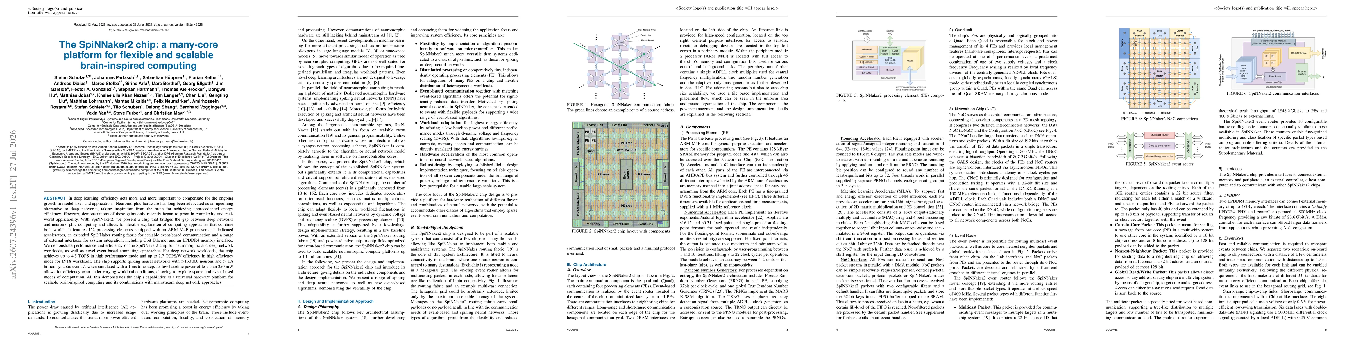 Thumbnail for The SpiNNaker2 chip: a many-core platform for flexible and scalable brain-inspired computing
