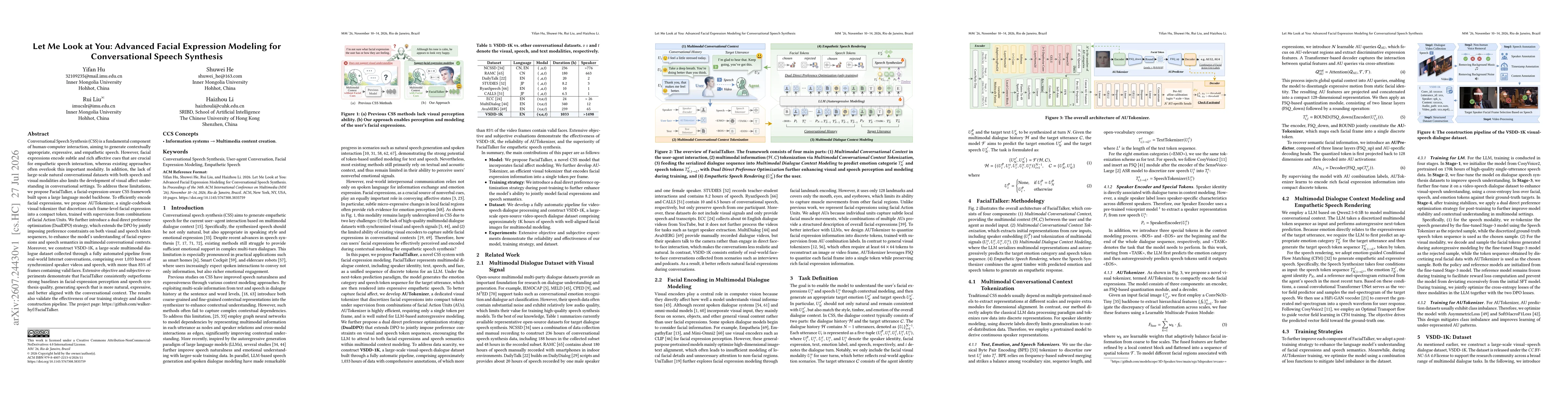 Thumbnail for Let Me Look at You: Advanced Facial Expression Modeling for Conversational Speech Synthesis
