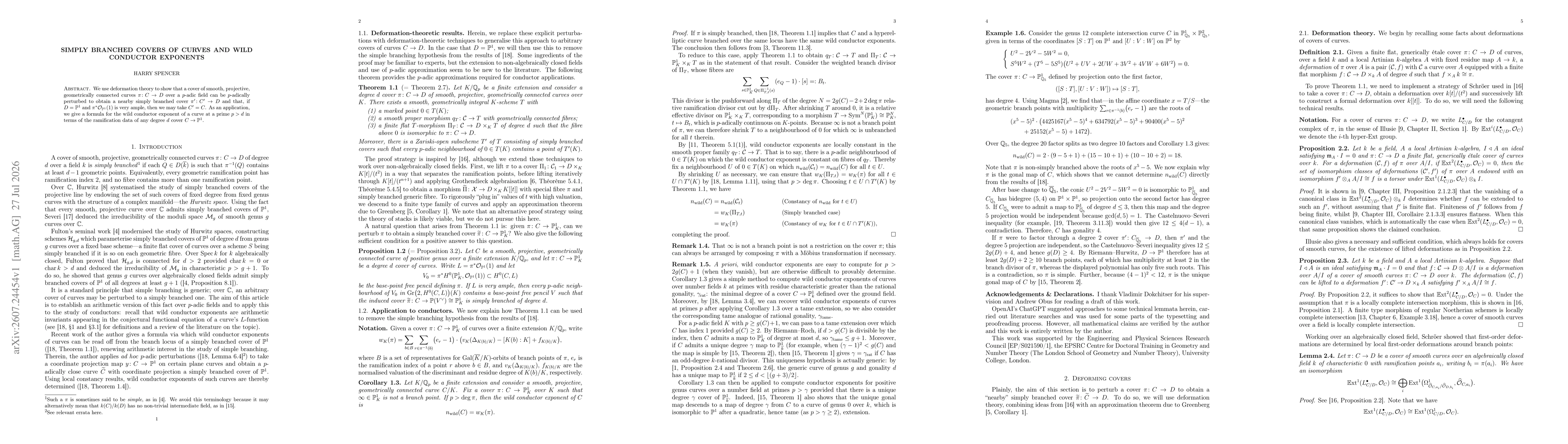 Thumbnail for Simply branched covers of curves and wild conductor exponents