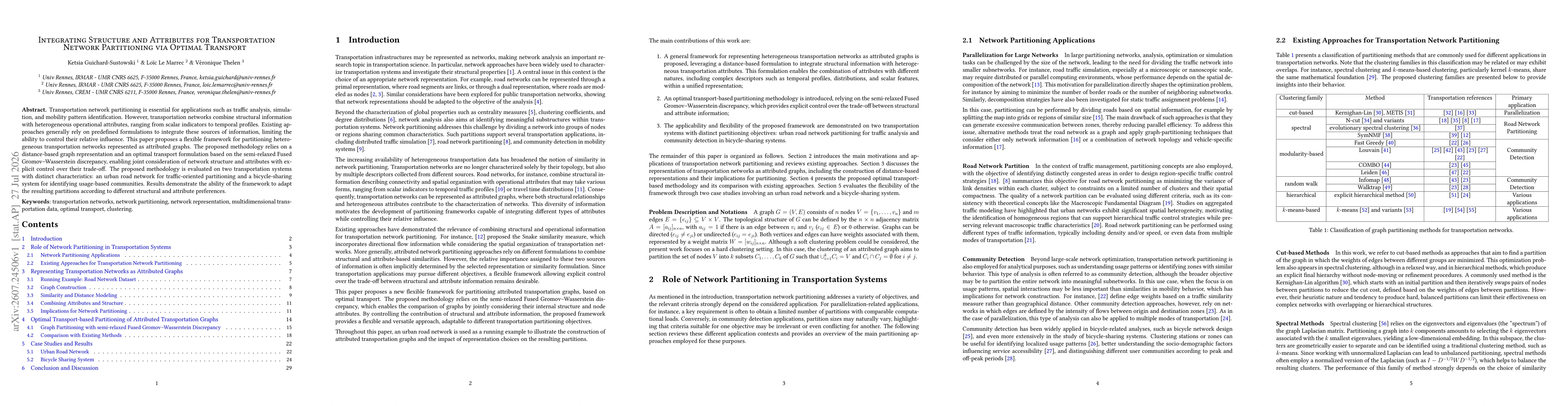 Thumbnail for Integrating Structure and Attributes for Transportation Network Partitioning via Optimal Transport