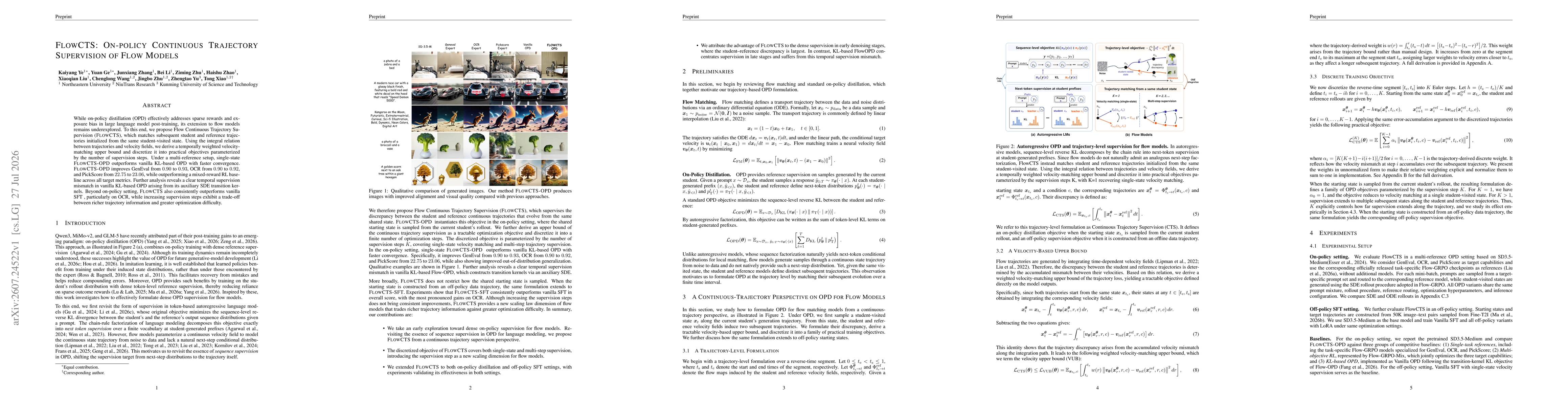 Thumbnail for FlowCTS: On-policy Continuous Trajectory Supervision of Flow Models